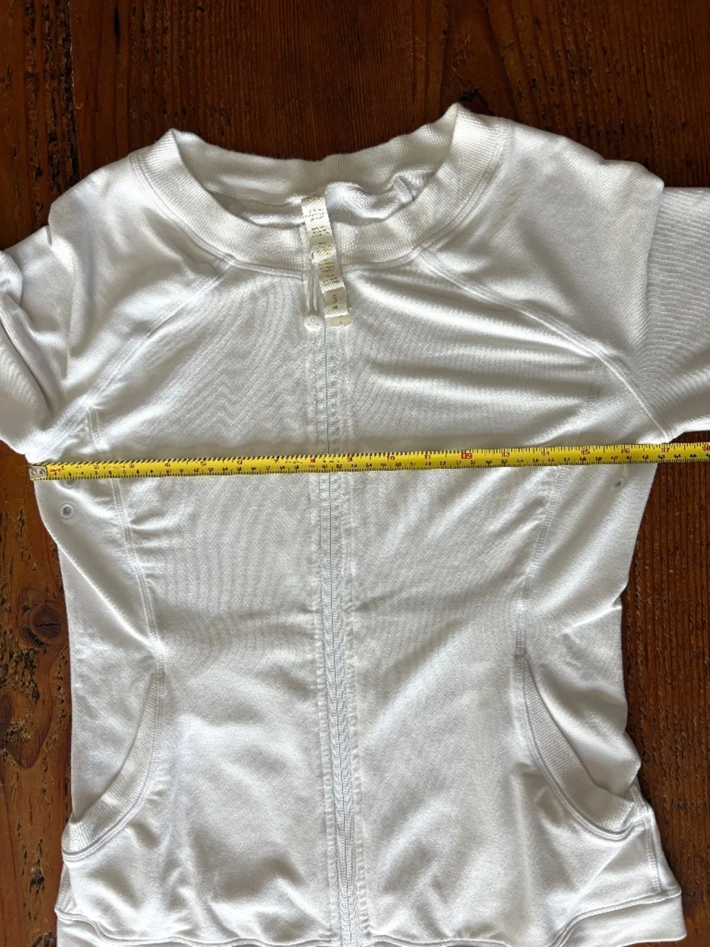 Y2K Lululemon White Soft Jacket, Thumb Holes, Pockets, Size 6, Zippered